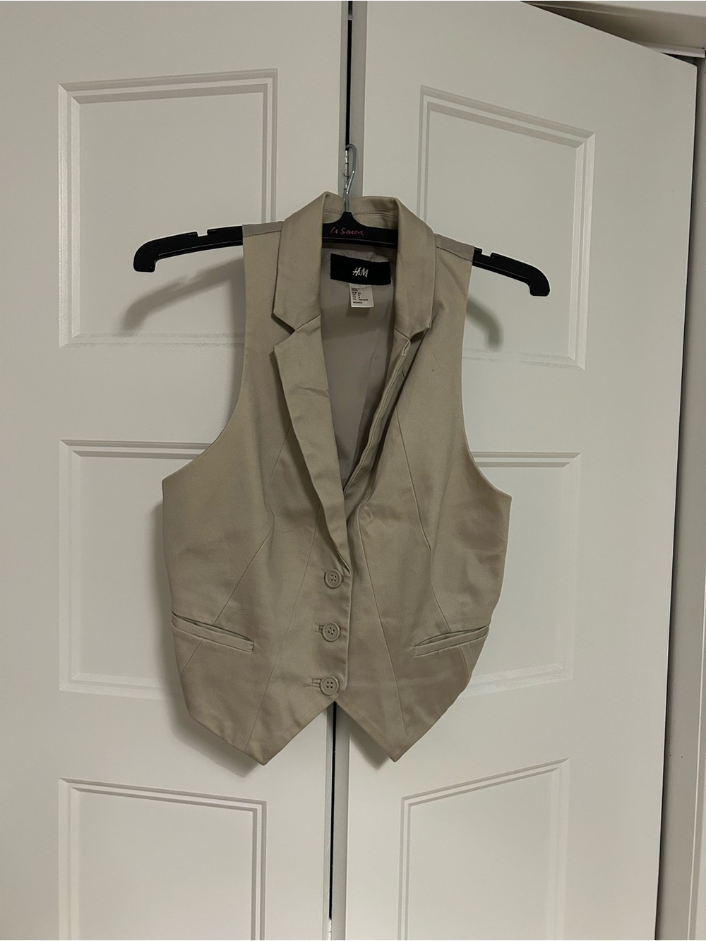 H&M Women's Beige Tailored Waistcoat